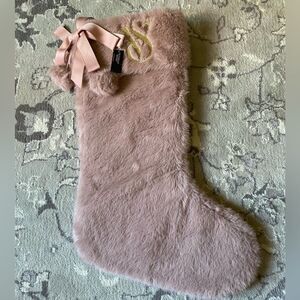 Victoria's Secret Blush Faux Fur Stocking